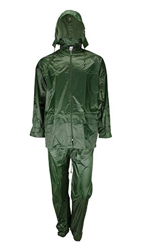 Galaxy Safety - Combinaison de pluie en PVC avec capuche Galaxy Rain Plus Vert 504 Cover