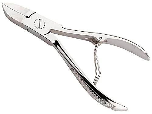 Alpen Nagelzange, vernickelt, mit Federöffnung, Griff mit Struktur, 11.0 cm