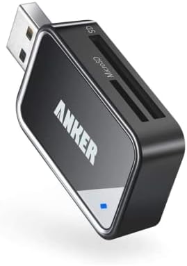Anker 2-in-1 USB 3.0 SD Card Reader for SDXC, SDHC, SD, MMC, RS-MMC, Micro SDXC, Micro SD, Micro SDHC Card and UHS-I Cards