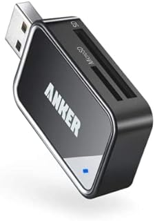 Anker 2-in-1 USB 3.0 SD Card Reader for SDXC, SDHC, SD, MMC, RS-MMC, Micro SDXC, Micro SD, Micro SDHC Card and UHS-I Cards