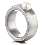 Der elegante Perlenring ist an den Kanten perfekt abgerundet und sorgt für perfekten Tragekomfort. Die Oberfläche ist mattiert und so bietet dieser Schmuck ein angenehmes Hautgefühl.