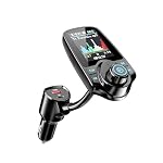 Nulaxy 1.8" Color Screen 48W Bluetooth 5.4 Car Adapter FM Transmitter