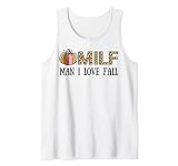 Lustiger Milf Man I Love Fall – Fit Hot for Mom Leopard Kürbis Tank Top