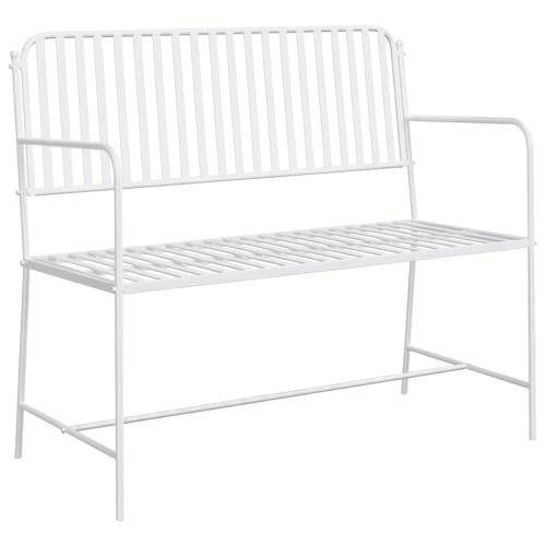 vidaXL Banco Blanco Metal 103.5 x 51.5 x 90 cm Resistente