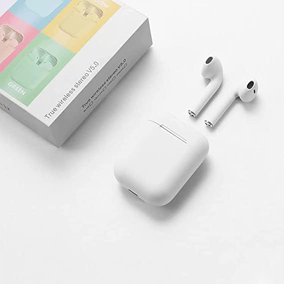 InPods Wireless Earbuds Bluetooth V5.0 Headphones with Magnetic Charging Case (White)