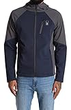 spyder softshelljacke herren 100 % Polyester; Spyder Herren-Softshelljacke mit durchgehendem Reißverschluss, Farboptionen, Frontier/Grau, Medium