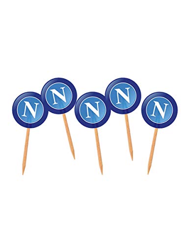 50 Bandierine Aperitivo Per Festa Logo Napoli - Licenza Ufficiale Ssc Napoli 66033