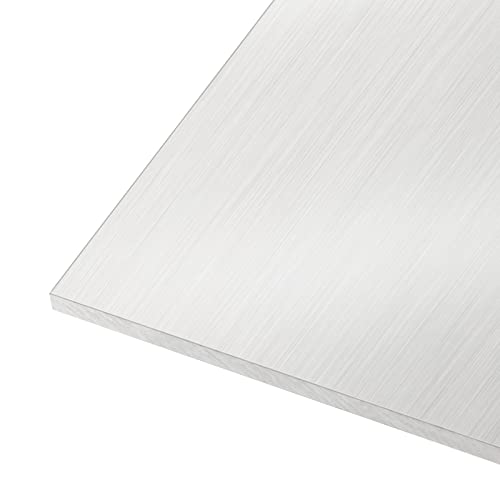 Zeonhei 12 X 12 X 1/4 Inch 6061 Aluminum Sheet, Finely Polished Aluminum Tooling Flat Sheet, Aluminum Panel Sheet Covered With Protective Film, Plate Bar Mill Stock, 0.125 Inch Thickness #TOP2