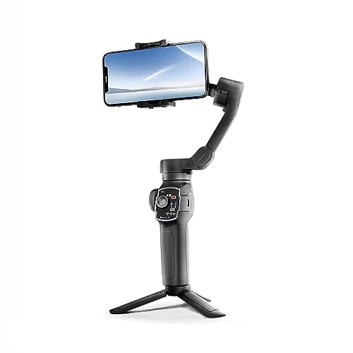Image of Digitek (DSG-009F) 3 Axis Smartphone Gimbal - Telescopic Rods & External Microphone Support - Lightweight and Compatible with Smartphones