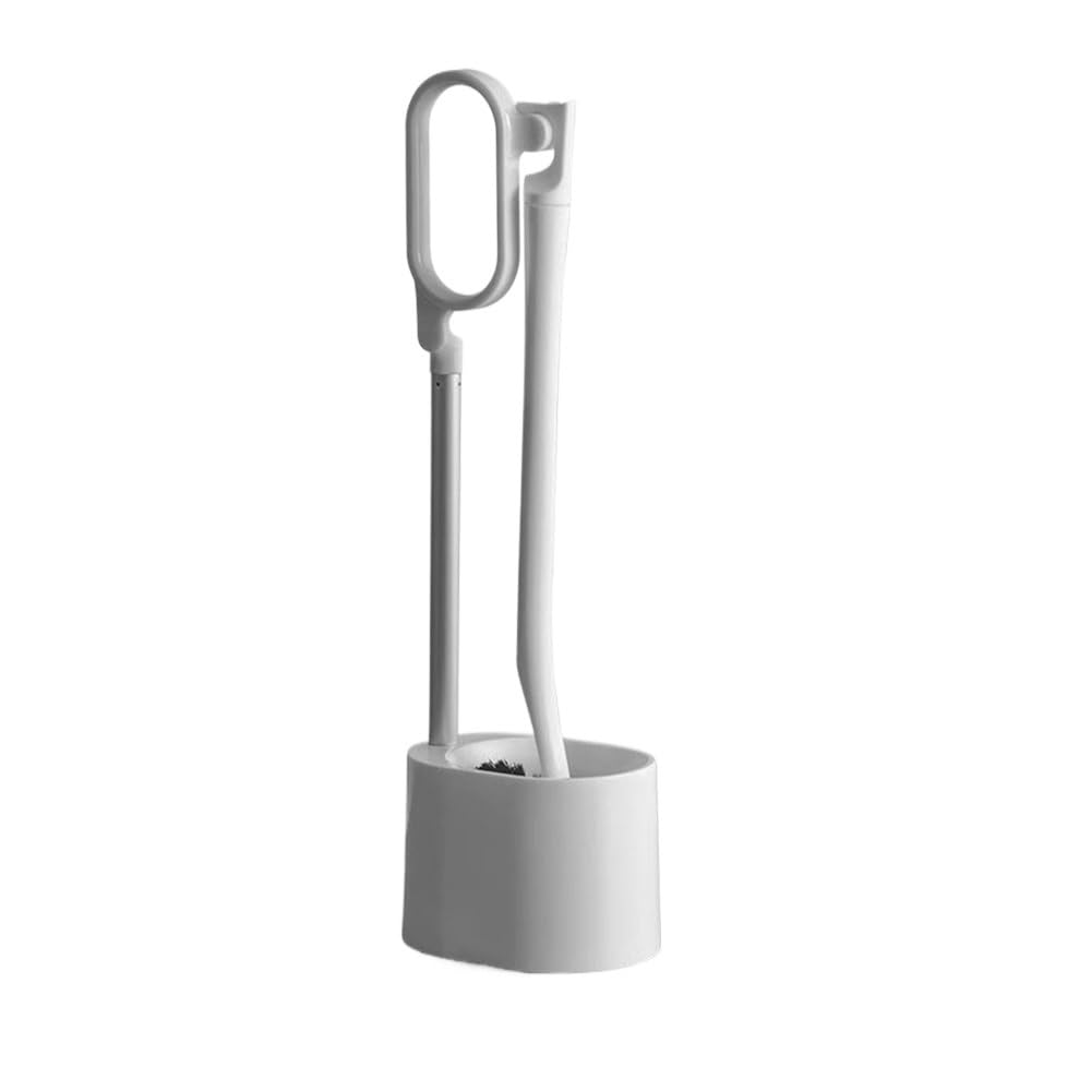 Toilet Bowl Brush Portable Floor Standing Toilet Brush with Long Handle and Breathable Base