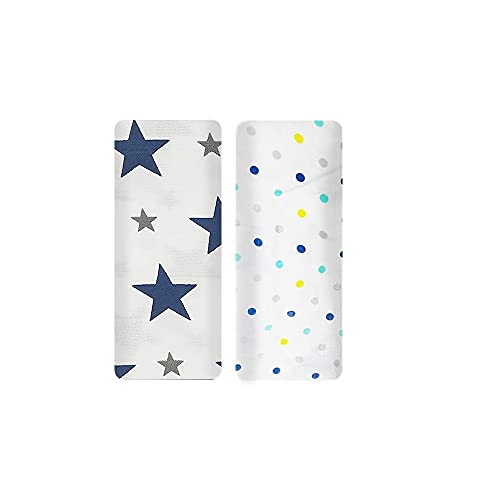 Image of swaddle blanket for 1 year baby Pure Cotton Muslin Baby Swaddle Blanket, Wrap Cloth Cotton Swaddle for Newborn Baby Cotton Swaddle Blanket-Pack of 2 with Size 120X100 CM - Anchor Arrow