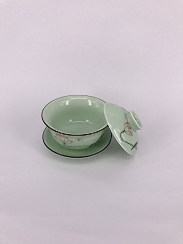I-Mart China Traditional Teacup, Chinese Tea Cup, Gaiwan Tea Cup (Lotus) #TOP4
