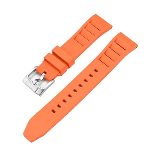 [ȓX] 19/20/21/22/24mm tbfSXgbv ʋCEBhEfUC NCbN[X _CrO h FKM Y fB[X pvoh(Orange silver,19mm)