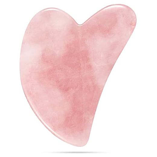 Gua Sha massageverktyg, naturlig Jade Gua Sha skrapande massageverktyg, Gua Sha ansiktsverktyg för SPA akupunkturterapi behandling på ansikte rygg, armar, nacke, axlar (rosa)