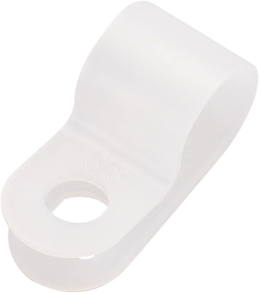 Baomain R-Type Cable Clamp 3/8 Inch White UC-2 Pack of 500