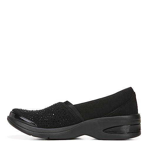 BZees Women's Red-Hot Slip-Ons Loafer, Black, 2 M US