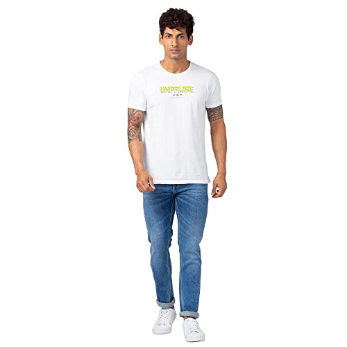 Image of Spykar Men's Ricardo Straight Fit Mid Rise Casual Jeans