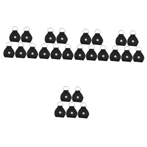 BESPORTBLE 5sets 5pcs Guitar Holder Bag Durable Pu Leather Storage Organizer with Ring for Electric Guitar Picks and Accessories Portable Display Case 5pcs*5