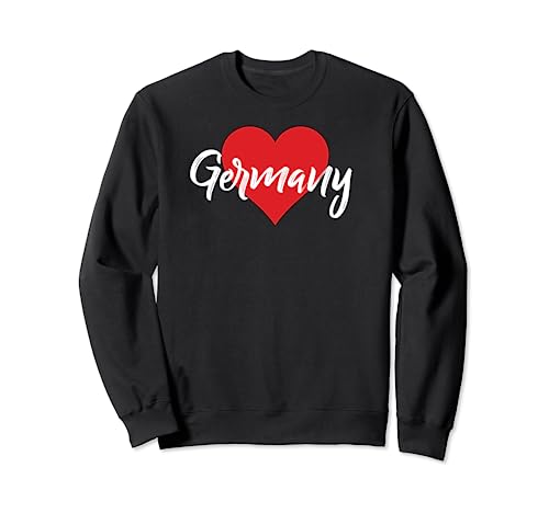 Cosas de recuerdo con la letra «I Love Germany» en forma de corazón para hombre y mujer Sudadera