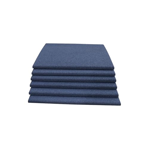 6X Fallschutzmatten 50x50x4cm Grau Spielplatz Gummimatte Kletterturm Schaukel Platten