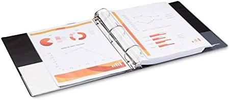 Amazon Basics 3-Ring Binder, 2 Inch - Black, 4-Pack