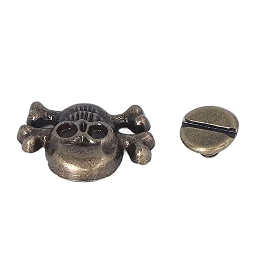 Pinos de caveira, rebites de caveira de metal de liga de zinco 80 conjuntos de tratamento de revesti