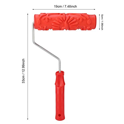 Geprägte Gummiwalze, 19cm Empaistic Texture Roller Wandmalerei Gummi geprägte Walze Dekorative Kunstwalze Wohnkultur Heimwerkerwerkzeuge