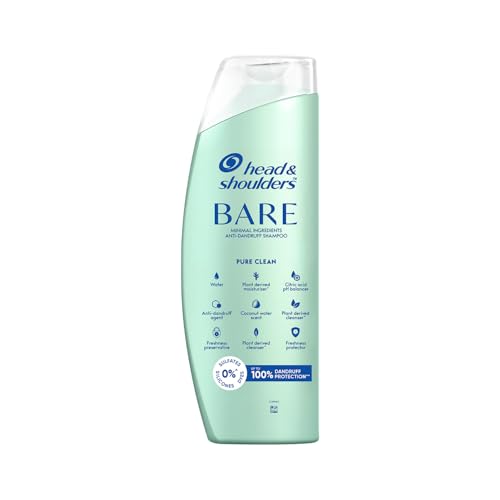 Head & Shoulders BARE Anti-Dandruff Shampoo, Pure clean, Sulfate-Free, Silicone-Free, Dye-Free, Gentle shampoo, 400ml