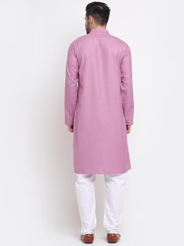 Image of KRAFT INDIA Men Cotton Striped Kurta Pyjama Set