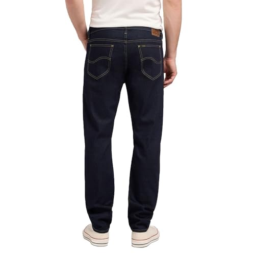 Lee Jean Rider Homme Coupe Droite Rinse Raine Denim Pantalon 32W 34L