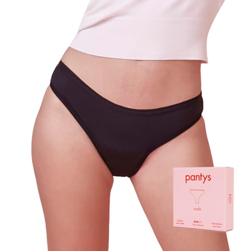 Calcinha Absorvente Menstrual Fluxo Moderada,Xodó Feminino, Preta