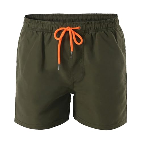 Men Classic Comfy Drawstring Short Pant Elastic Waist Outdoor Four-Corner Shorts Summer 5 Point Sport Beach Pants