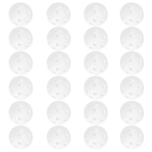 MUCKLILY 50 Balones de Golf de Plástico Huecos de Color Claro para Práctica, Ligeros y Prácticos, Ideales para Entrenamiento de Swing en Interiores y Exteriores