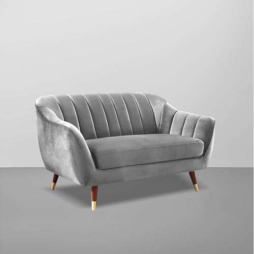 Image of Atticus 2 Seater Sofa for Living Room (Dark Grey) Premium Fabric Sofa