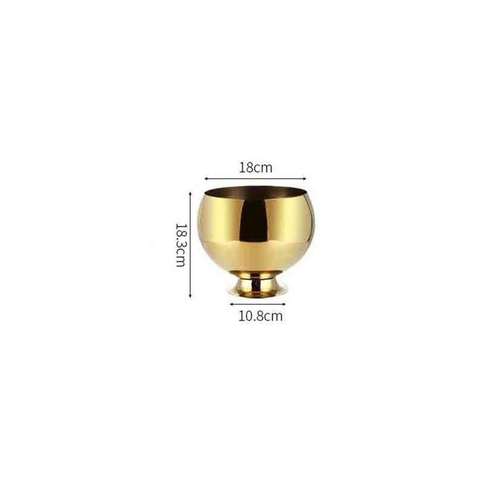 Secchiello per Il Ghiaccio, Secchiello for Pellet di Ghiaccio for Champagne, Birra, Vino, Comodo Secchiello for Vino, Bevande refrigerate Creative per casa, Feste, Uso Quotidiano(Gold)