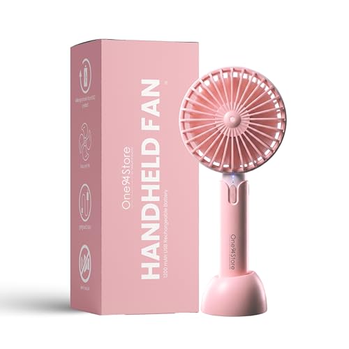 One94Store High Speed Portable USB Hand Fan, 4800 RPM, 1200mAh Re...