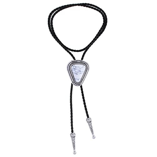 Image of Btilasif Bolo Tie- Tiger Eye Stone Bolo Tie Leather Necktie Western Jewelry Accessories for Women Men