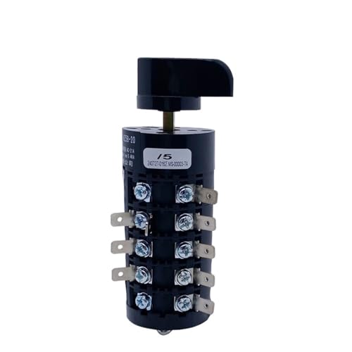 Interruptor de leva HZ5B-20/5 trifásico de 3 posiciones y 5 polos 20A
