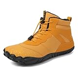 JILILAL Winter Plüsch Barfuß Warme Schuhe, Unisex Outdoor Trekking Schuhe Schneestiefel...