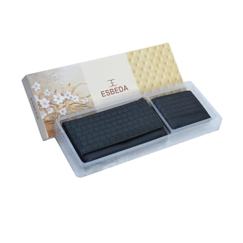 Image of ESBEDA Black Color Combo Men's and Women Wallets Gift Set With Branded Box Packing - 17004