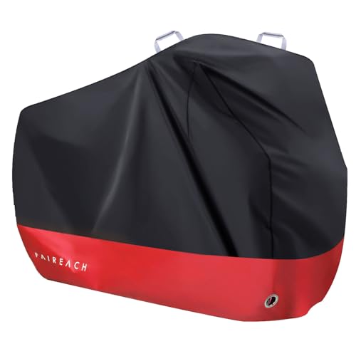 Faireach Telo Copri Bicicletta Impermeabile, Telo Copribici Contro Polvere UV Neve, Copertura Antipolvere Antipioggia per Mountain Bike, telo bici Città con Fori di Bloccaggio e Custodia,CZR