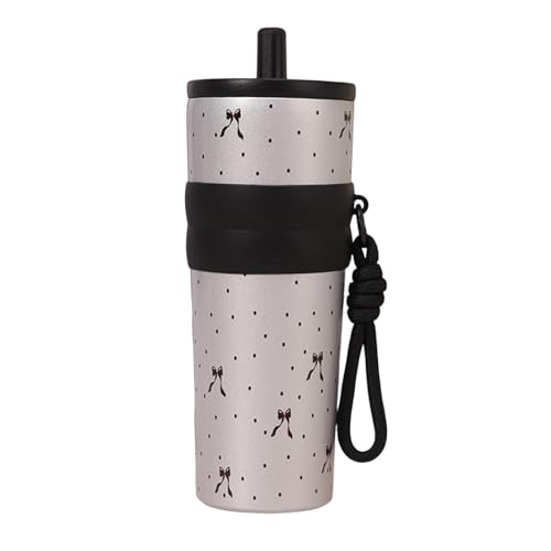 rockible Contenedor Térmico de 710 Ml con Cuerda, Ideal para Uso en Exteriores, Plata y Negro, Individual