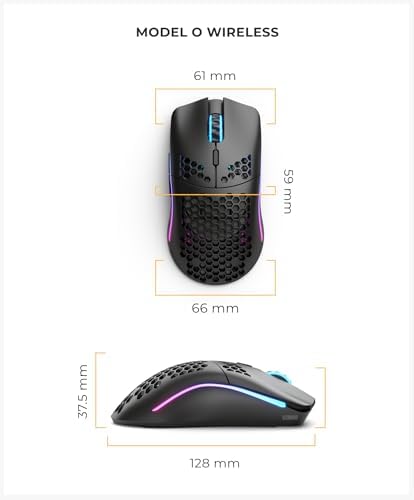 Glorious Gaming - Model O Wireless Gaming Mouse - RGB Mouse with Lights 69 g Superlight Mouse Honeycomb Mouse — view 11