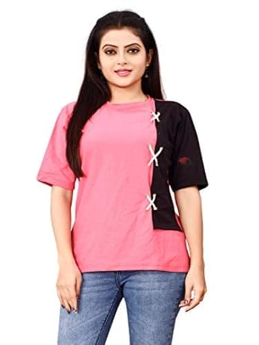 Image of Leriya Fashion Women's Solid Regular Fit T-Shirt