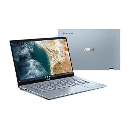 ASUS Chromebook Flip CX5 14' Touchscreen FHD NanoEdge Display Intel Core i3-1110G4 Processor 128GB SSD 8GB RAM Stylus Backlit Keyboard Wi-Fi 6 Chrome OS Aluminum AI Blue CX5400FMA-DN388T-S (Renewed)
