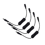 CENTAURUS 4PCS Power Switch Cable DC5521 LED Strip Light Inline Power Switch Cable Wire with DC Female Male Connector Jack for 5050 3528 2835 5630 LED Strip Light
