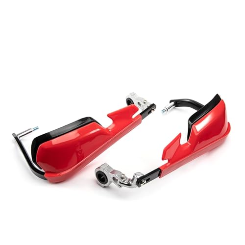 Protège-mains moto rouge pour guidon de cross KLX RMZ CRF YZF