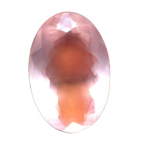 Quartz rose gemme ovale 29x19mm pour fabrication bijoux bricolage bague