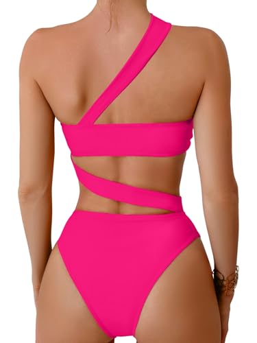Lilosy Sexy Cutout Tube High Waist Bandeau Bathing One Piecce Swimsuit2