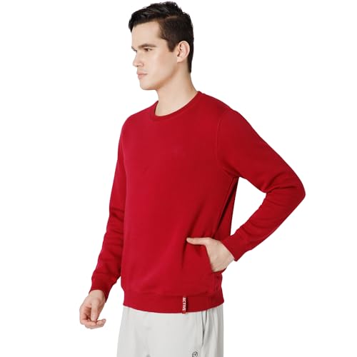 Image of BODYACTIVE Men Full Sleeve Solid Sweatshirt
